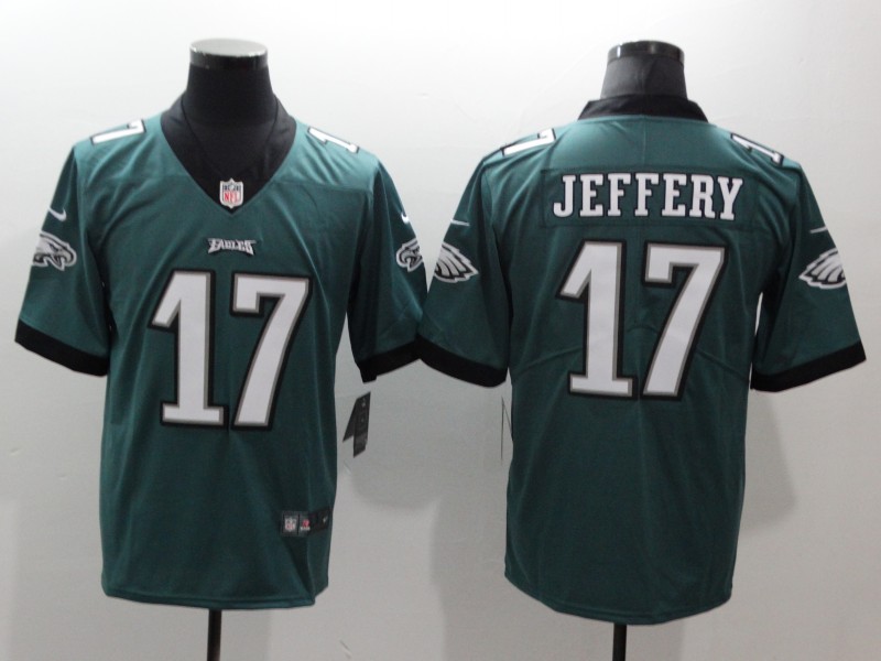 Men's Philadelphia Eagles Alshon Jeffery #17 Midnight Green Jersey